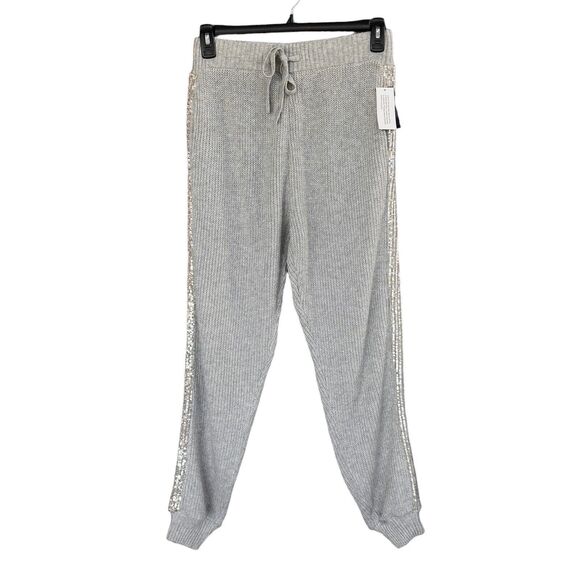 INC International Concepts Small Joggers Pants Sequins Pockets Stretch Gray New - Picture 1 of 7